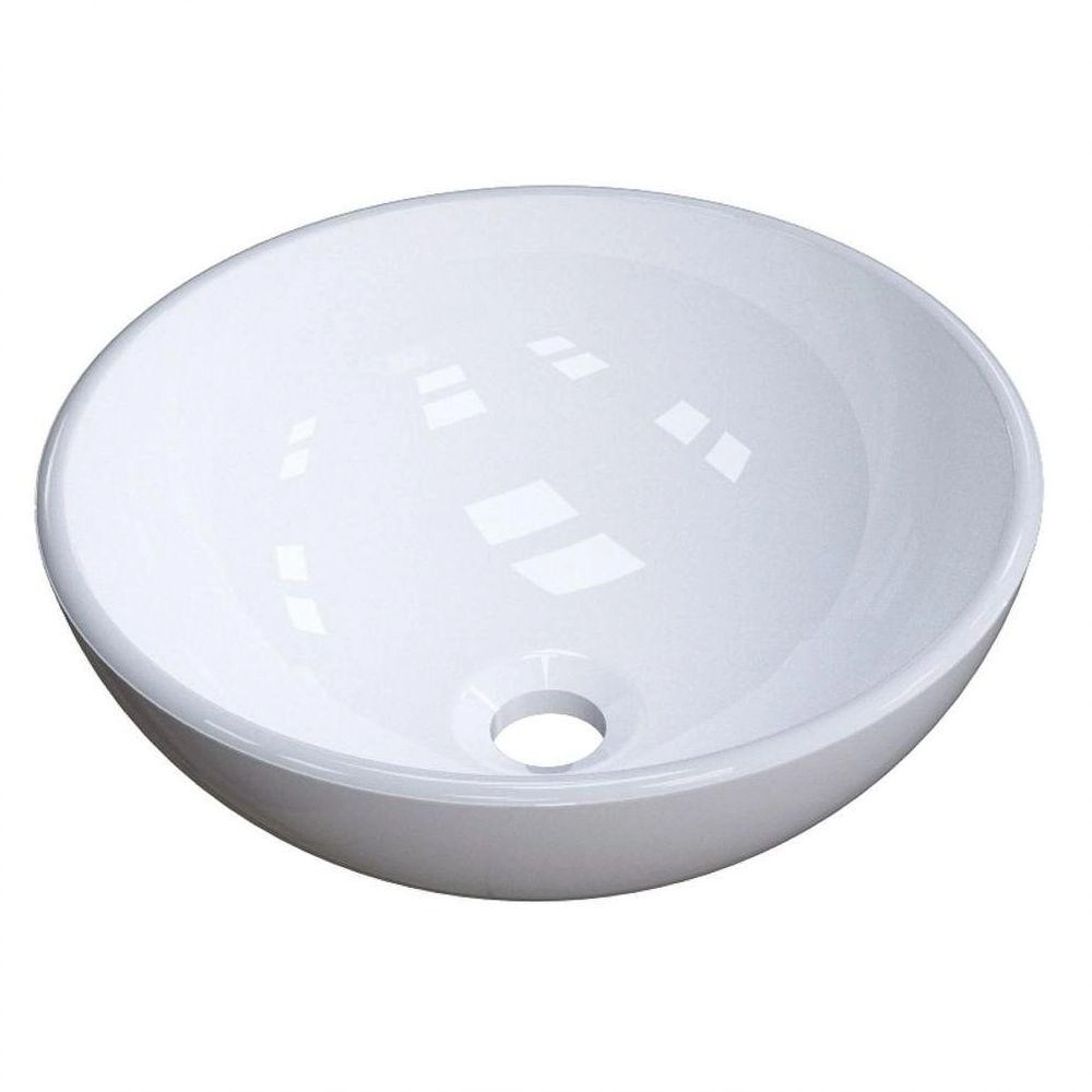 Cuba Pia De Apoio Para Banheiro Redonda Bowl 30 C08 Branco