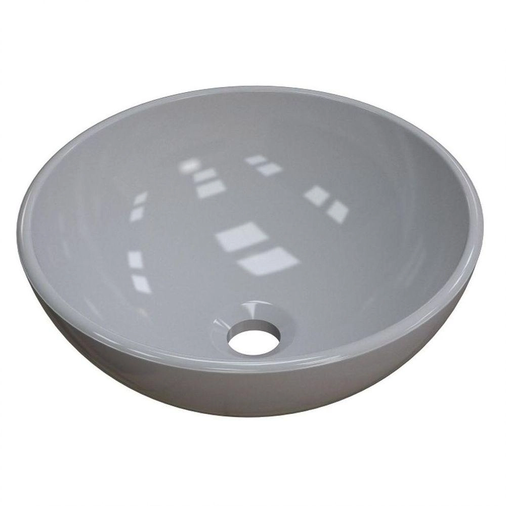 Cuba Pia De Apoio Para Banheiro Redonda Bowl 30 C08 Cinza