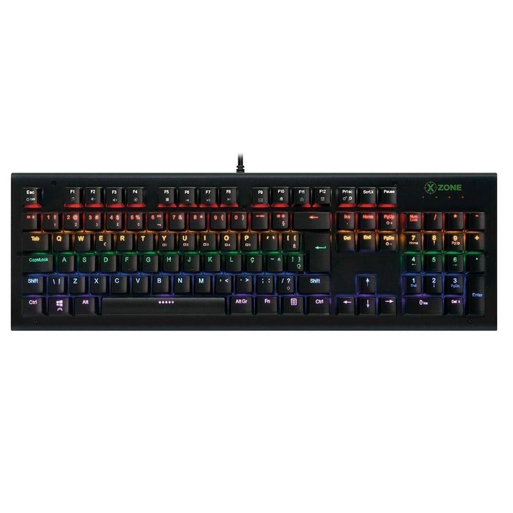 Teclado Gamer Xzone Gtm-01 Mecânico Abnt2 Rgb 20 Modos De Iluminação