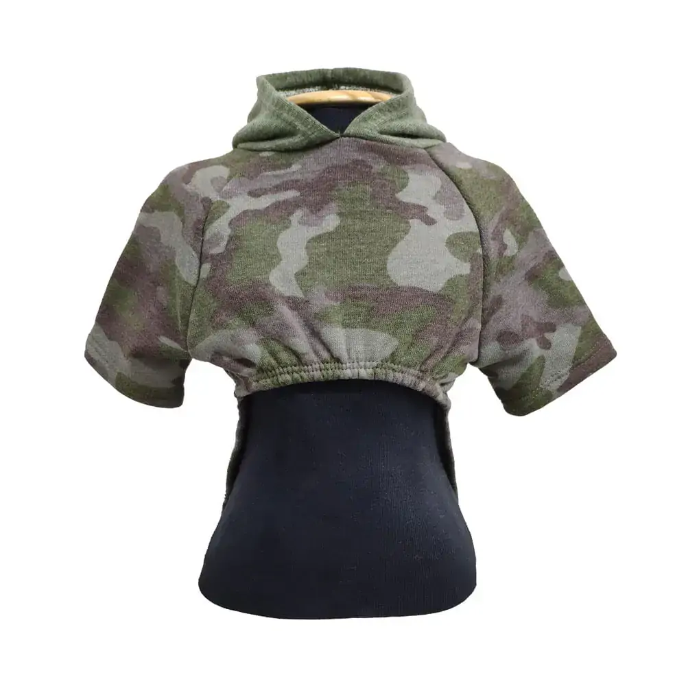 Blusa Fabrica Pet Moletom Militar Verde Tamanho 03