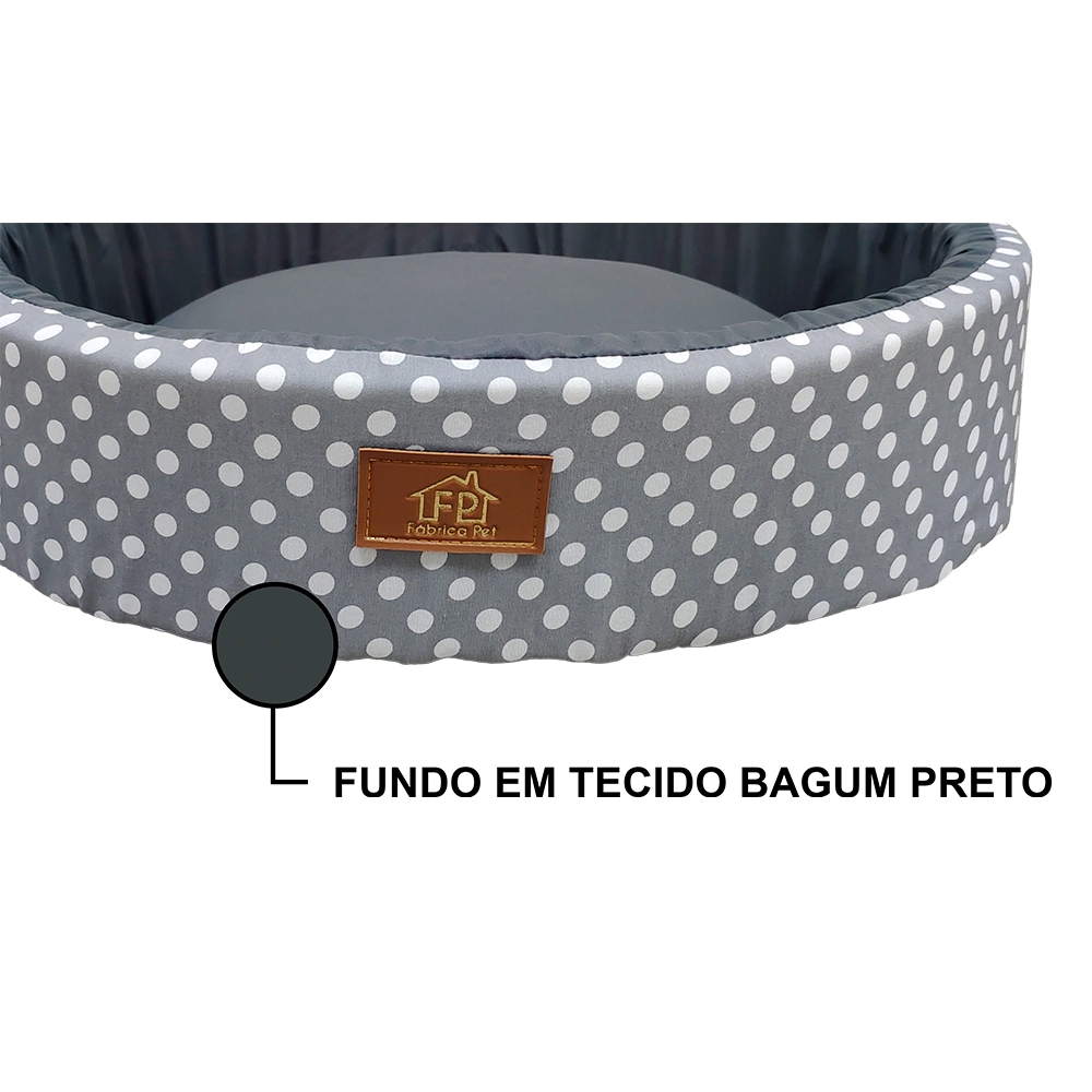 Cama Redonda Unic Cinza M