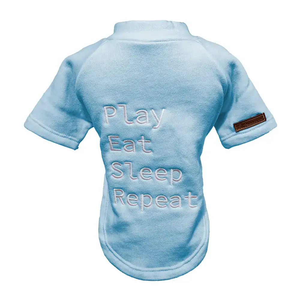 Blusa Fabrica Pet Moletom Play Azul Tamanho 4