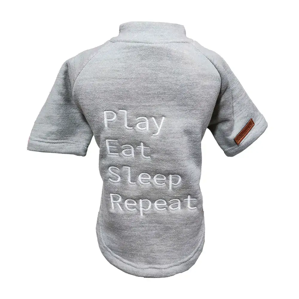 Blusa Fabrica Pet Moletom Play Cinza Tamanho 3