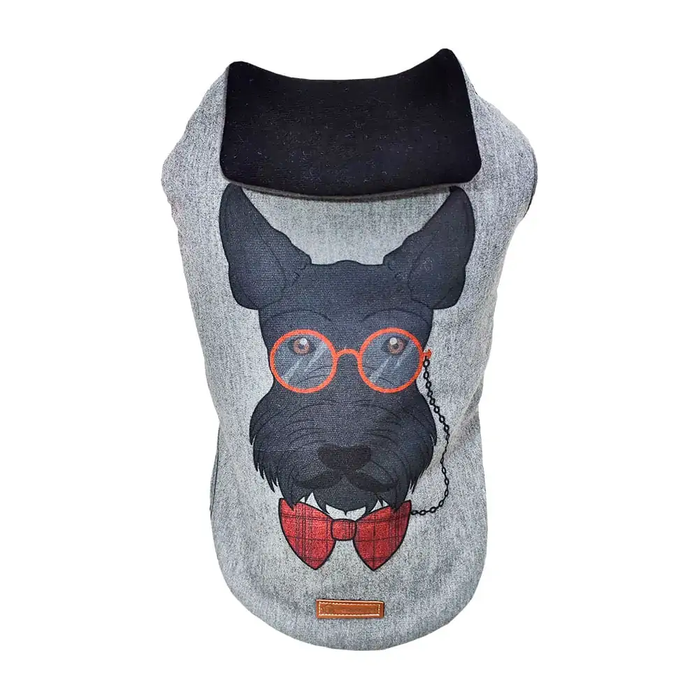 Capa Fabrica Pet Moletom Glasses Macho Tamanho 1