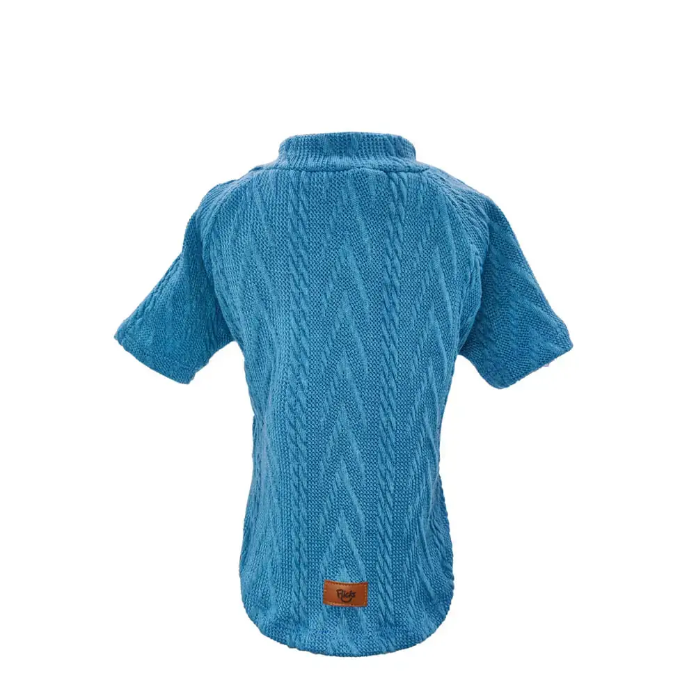 Blusa Tricô Com Manga Azul N 0 Para Cães Flicks