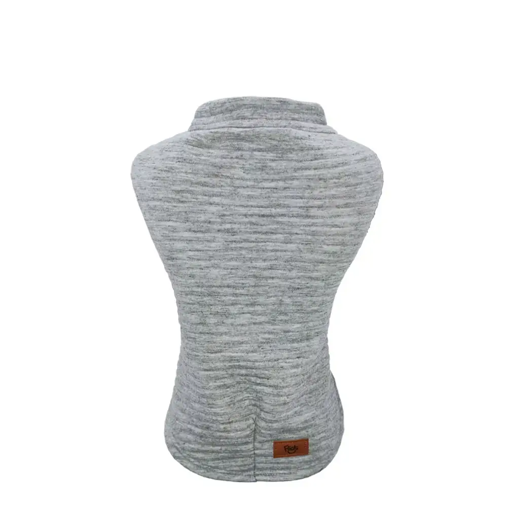 Blusa Em Moletom Cinza Sem Manga