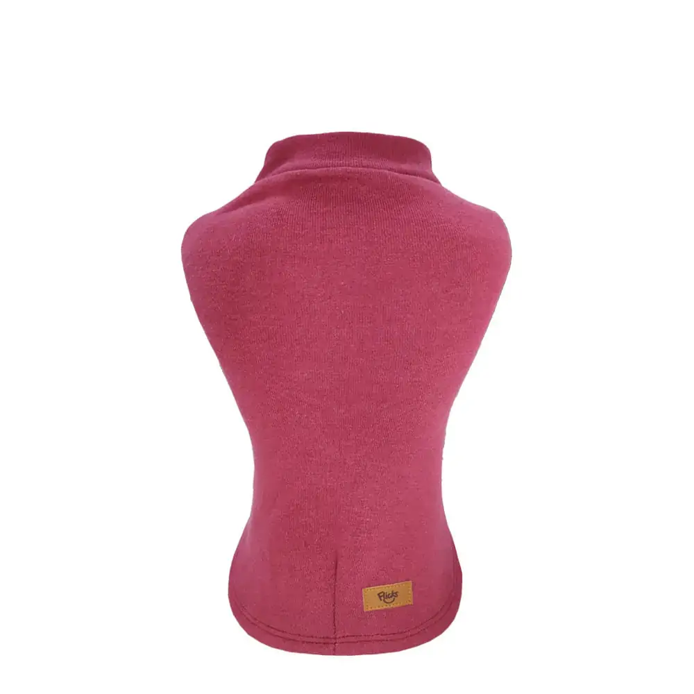 Blusa Em Moletom Vinho Sem Manga