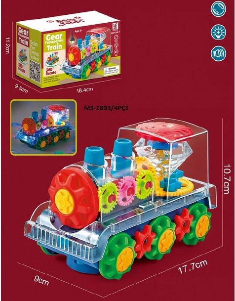 Trem Musical C/luz Bate Volta A Pilha Ref.ms:2893