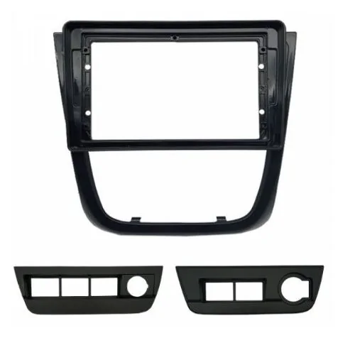 Moldura de Som VOLKSWAGEN GOL/SAVEIRO 2 Din cor Black Piano - FIAMON SOUND 5976