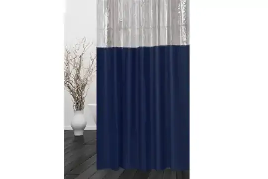 Cortina De Banho Casambiente 138 X 198 Cm Com 9 Ganc