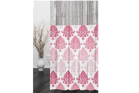 Cortina De Banho Casambiente 138 X 198 Cm Com 9 Ganc