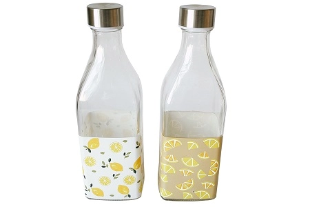 Garrafa Casambiente P/ Agua Vidro 1l C/tpa Lemon