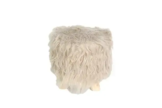 Banquinhos Felpudo Com Pe 28x28 Cm Kha