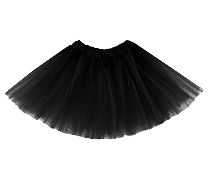 Saia Tule Preta 30cm