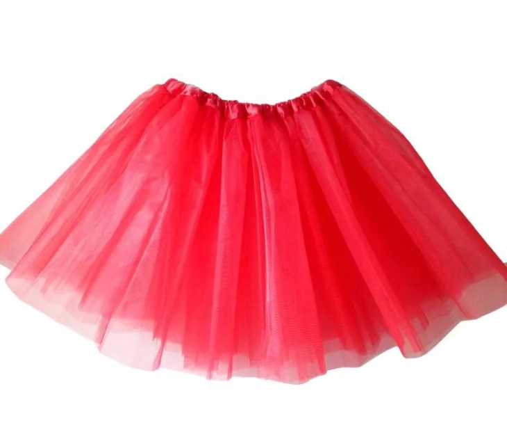 Saia Tule Vermelha 30 Cm