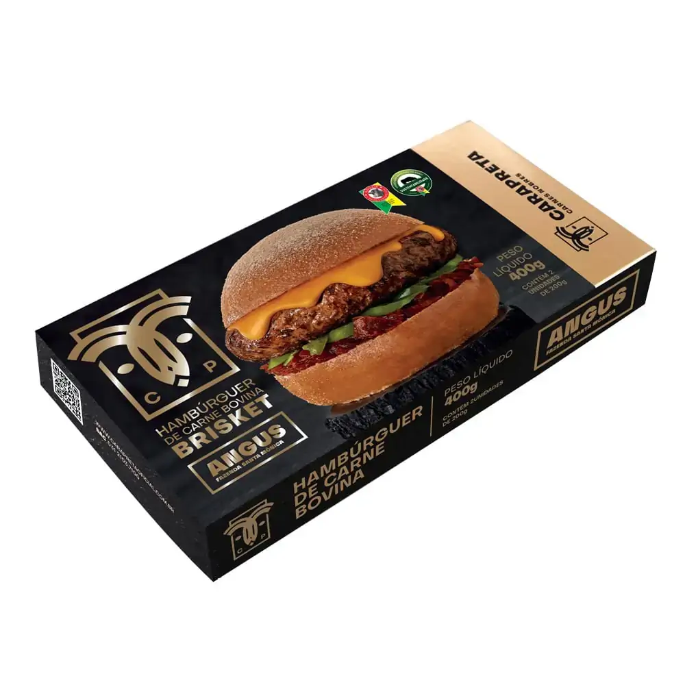 Hamburguer Brisket Bovino Cara Preta 400g
