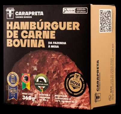 Hamburger Bovina Cara Preta 180g