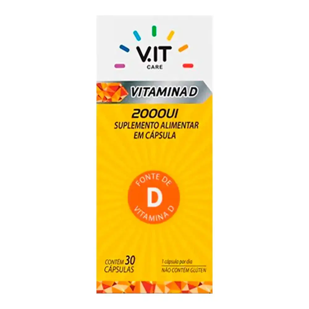 V.IT CARE Vitamina D 2.000ui 30 Cápsulas