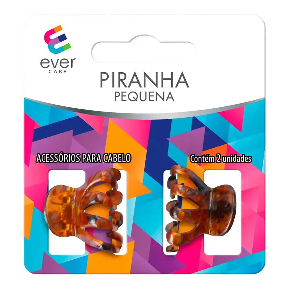Piranha para Cabelo Ever Care Pequena 2 Unidades