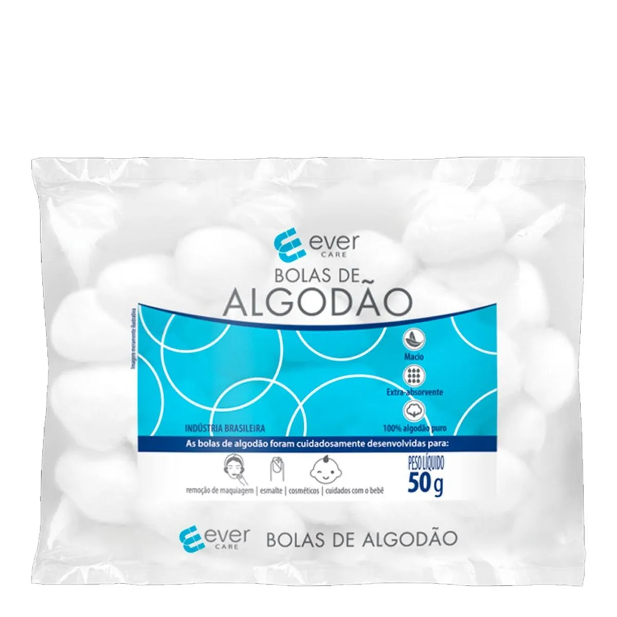Algodão Bola Ever Care 50g