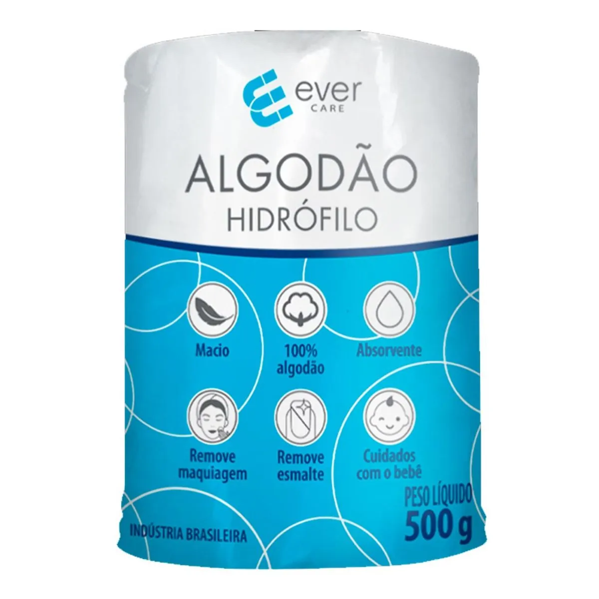 Algodão Hidrófilo Ever Care 500g