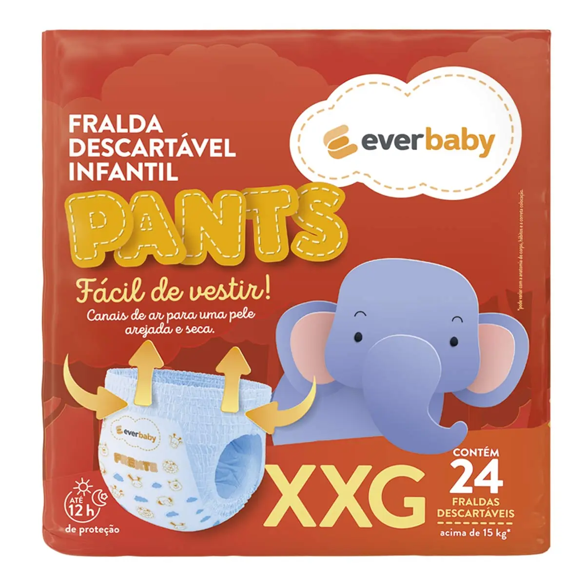 Fralda Ever Baby Pants Roupinha XXG 24 Unidades