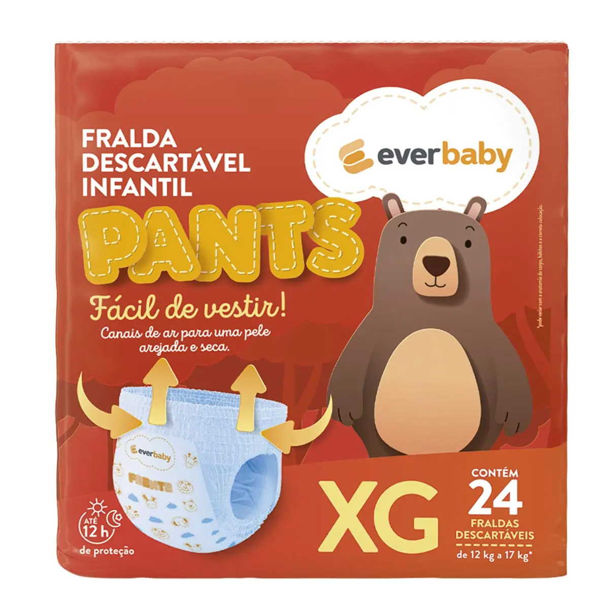 Fralda Ever Baby Pants Roupinha XG 24 Unidades