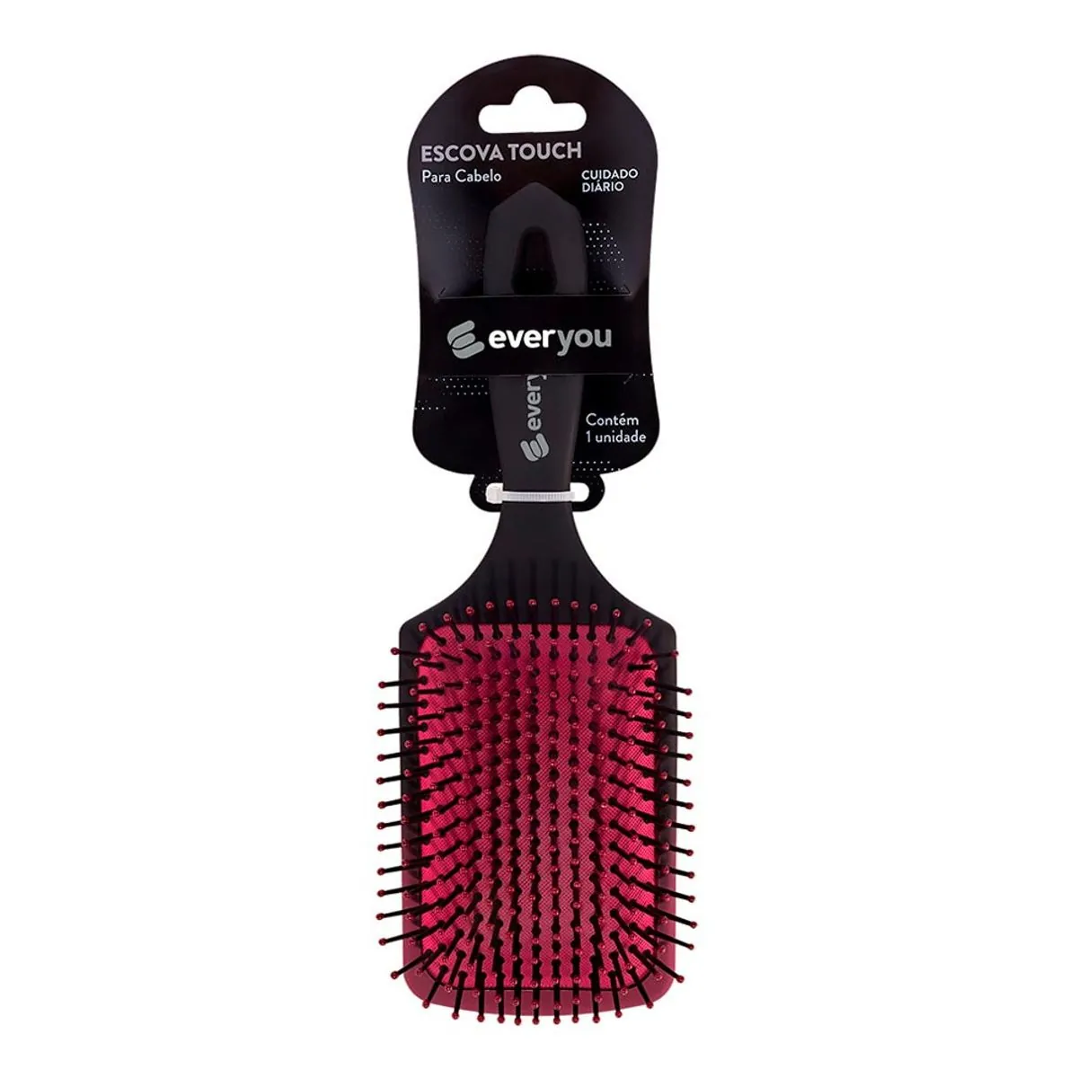 Escova para Cabelo Ever You Raquete Touch 1 Unidade