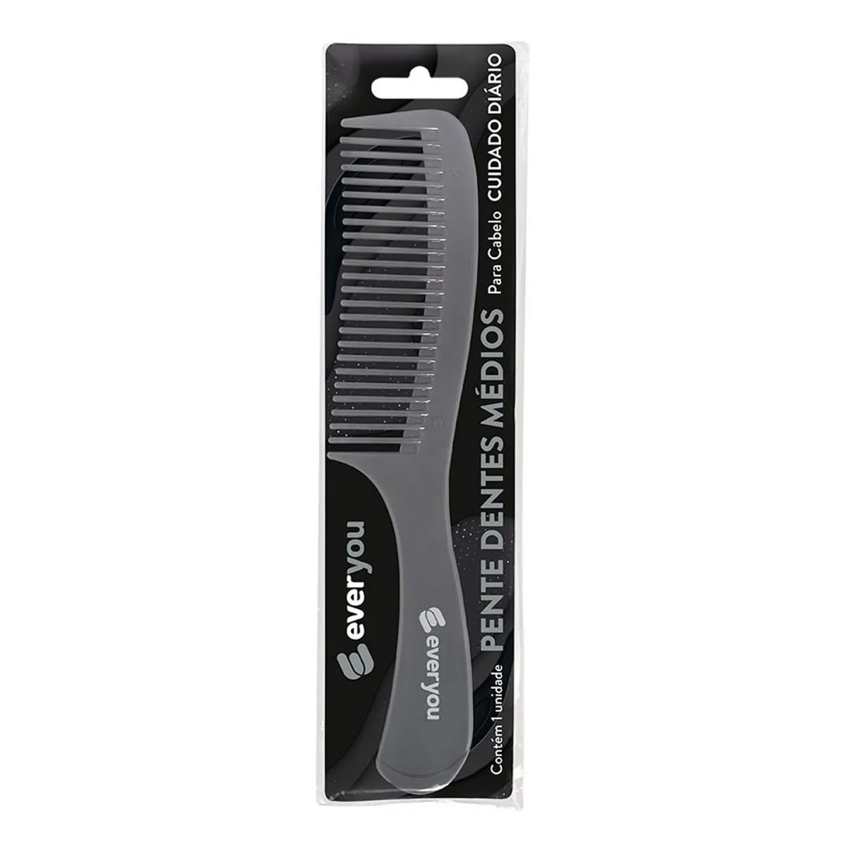Pente para Cabelo Ever You Dentes Médios 1 Unidade