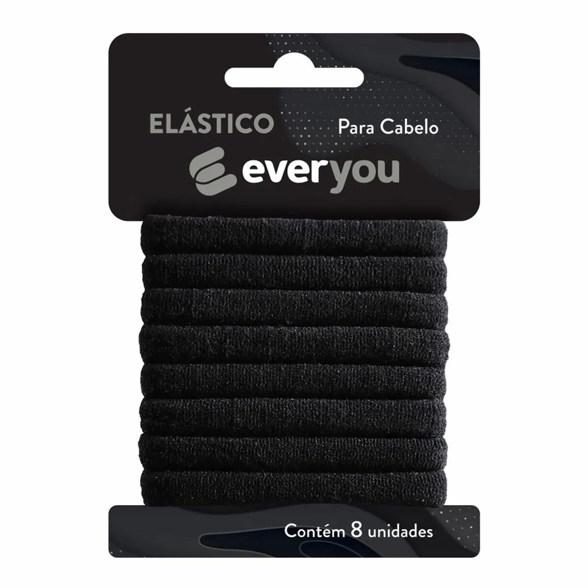 Elástico para Cabelo Ever You Preto 8 Unidades
