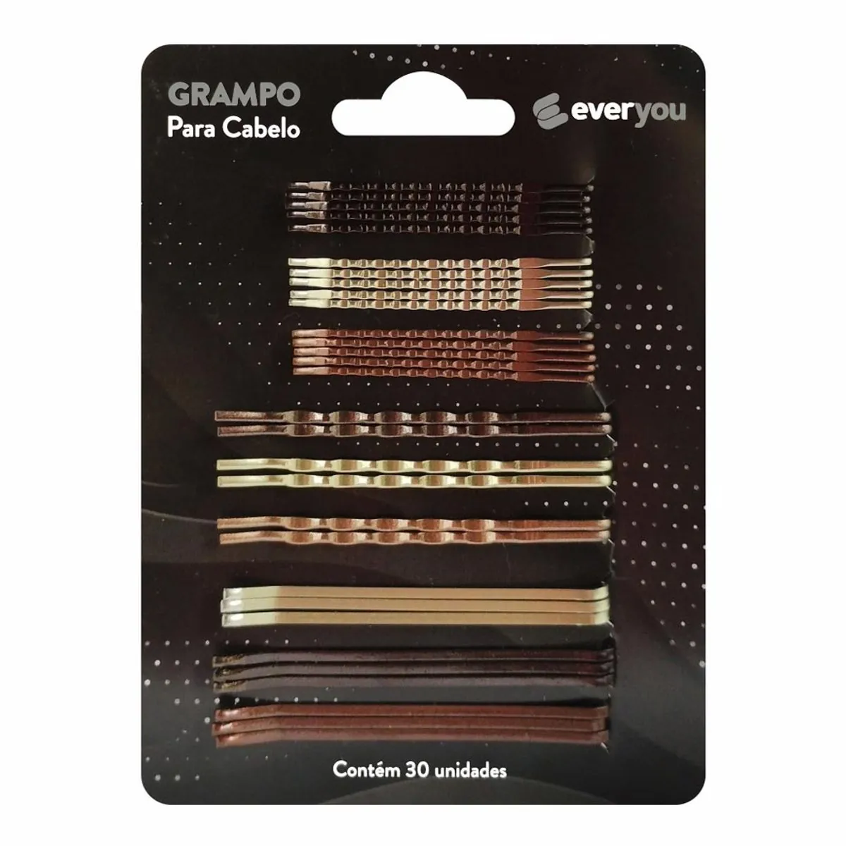 Kit Grampo para Cabelo Ever You Colorido 30 Unidades