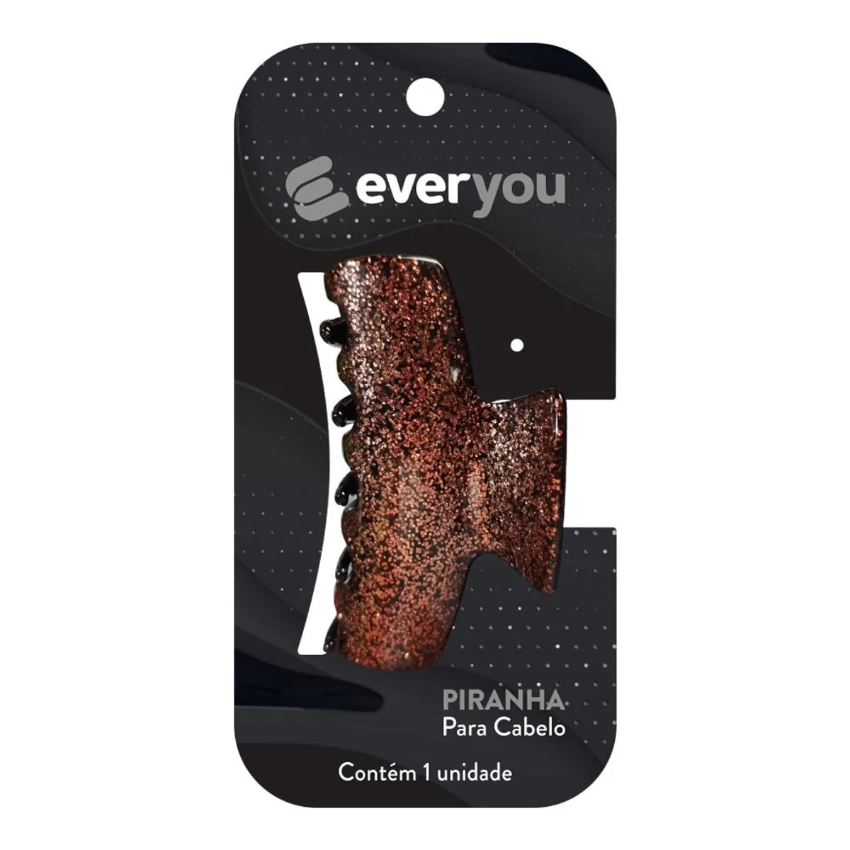 Piranha para Cabelo Ever You Glitter Média 1 Unidade