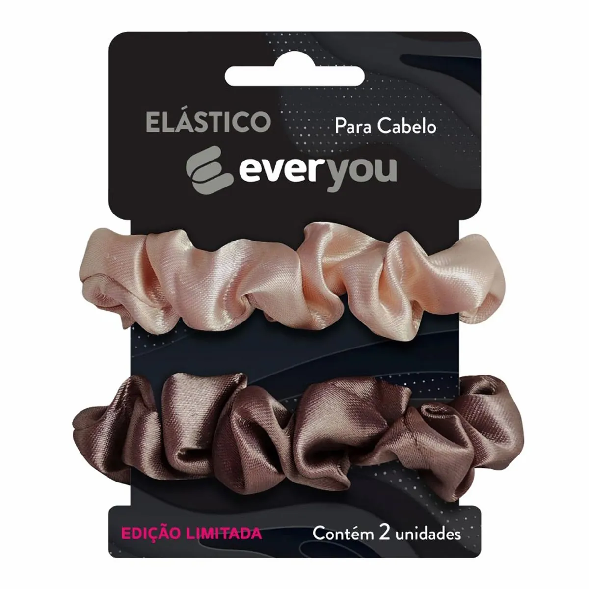 Scrunchie Para Cabelo Ever You Tecido Rosa 2 Unidades