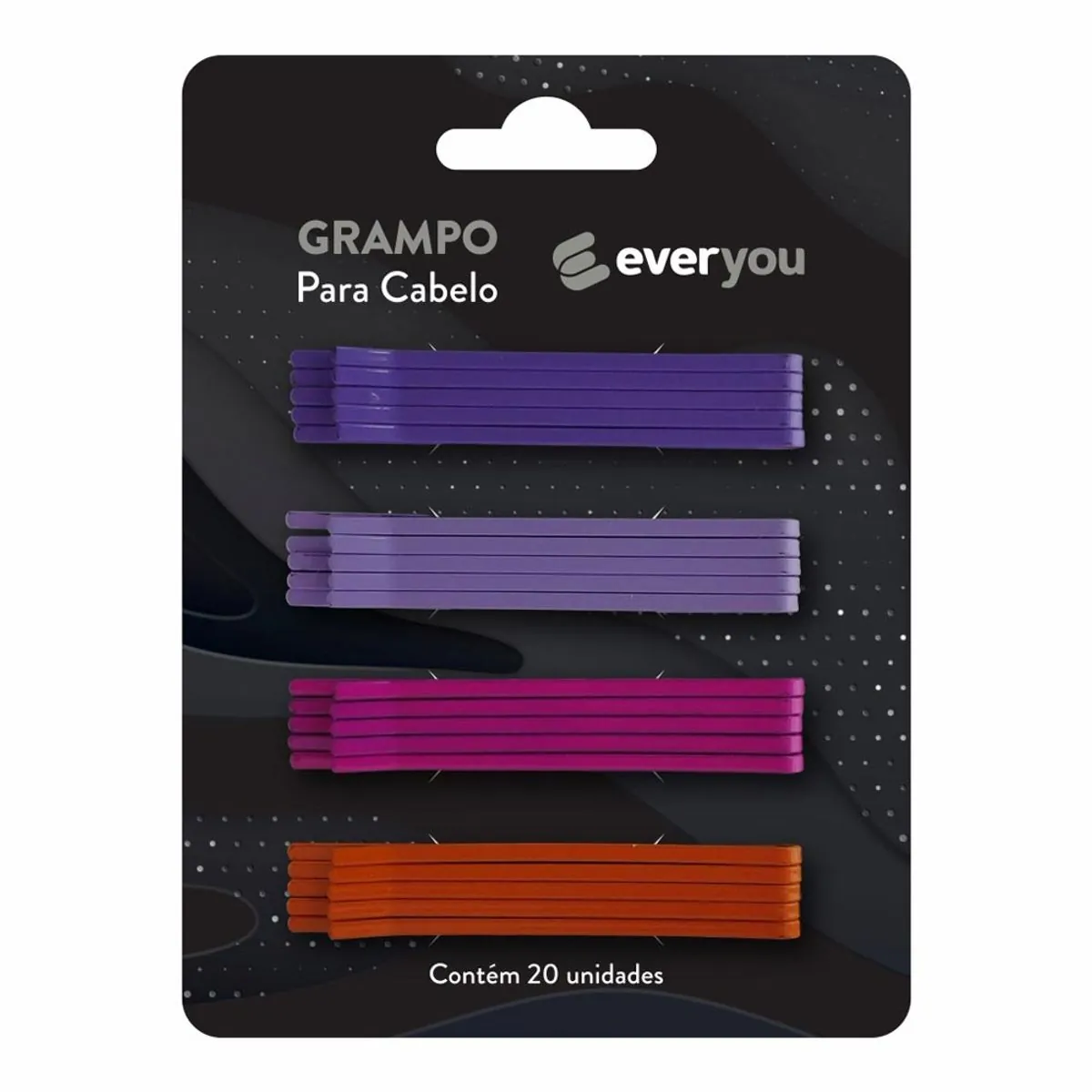 Grampo para Cabelo Ever You Gliter Colorido 20 Unidades