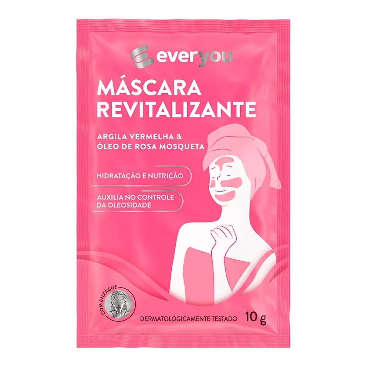Máscara Facial Ever You Argila Vermelha e Rosa Mosqueta 10g