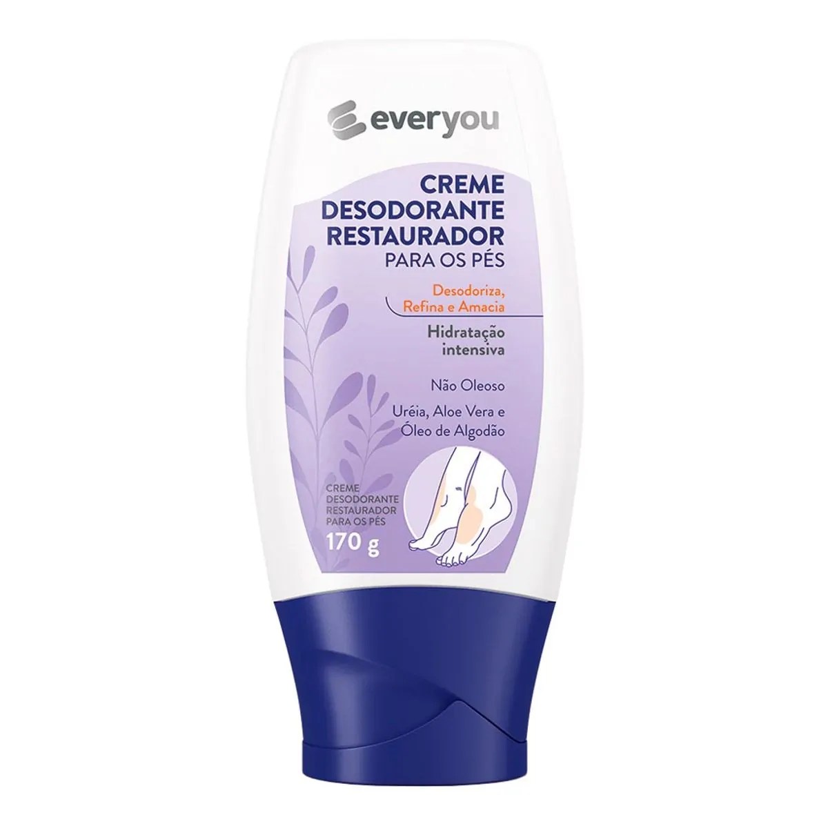 Creme Hidratante para Pés Ever You Desodorizador Restaurador 170g