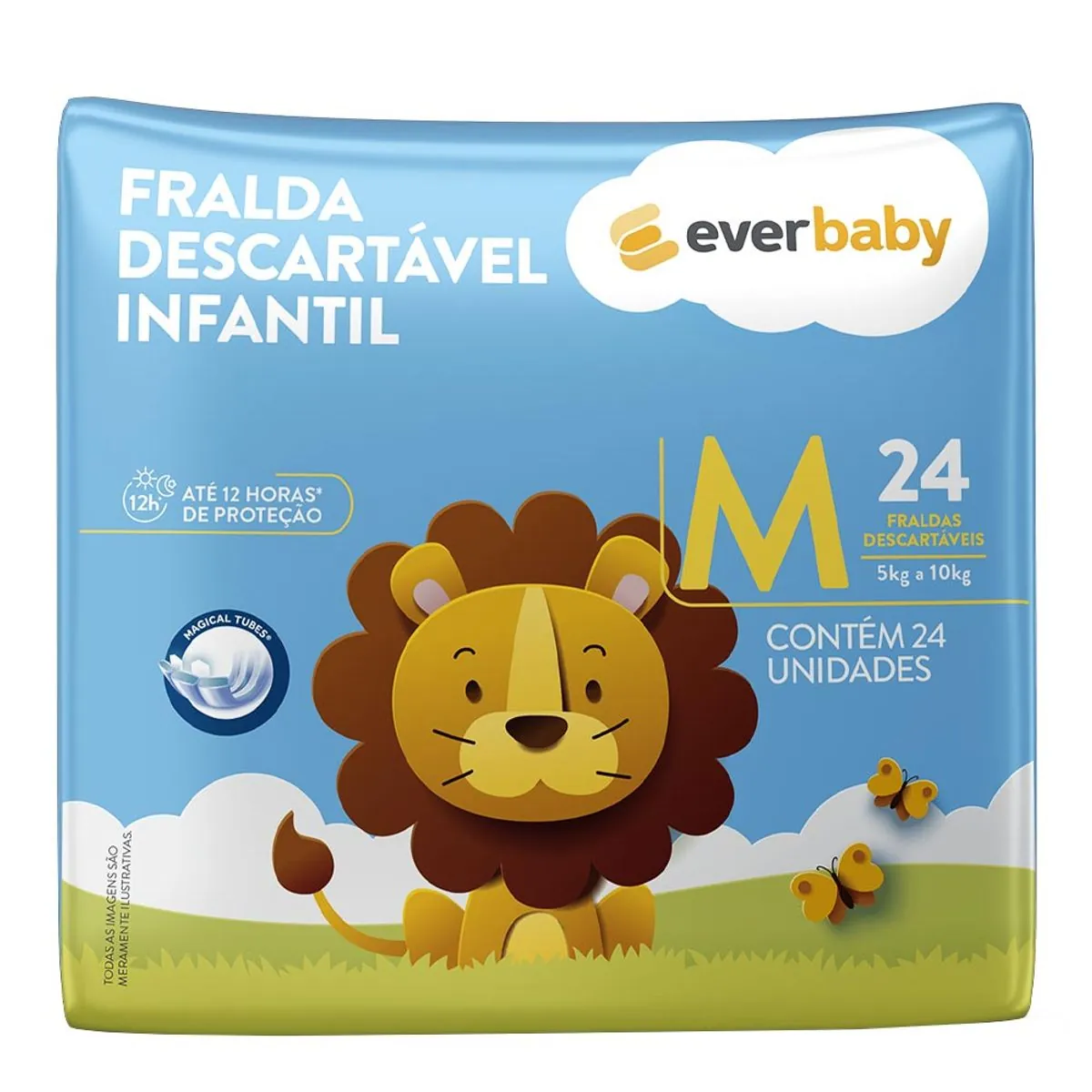 Fralda Ever Baby M 24 Unidades