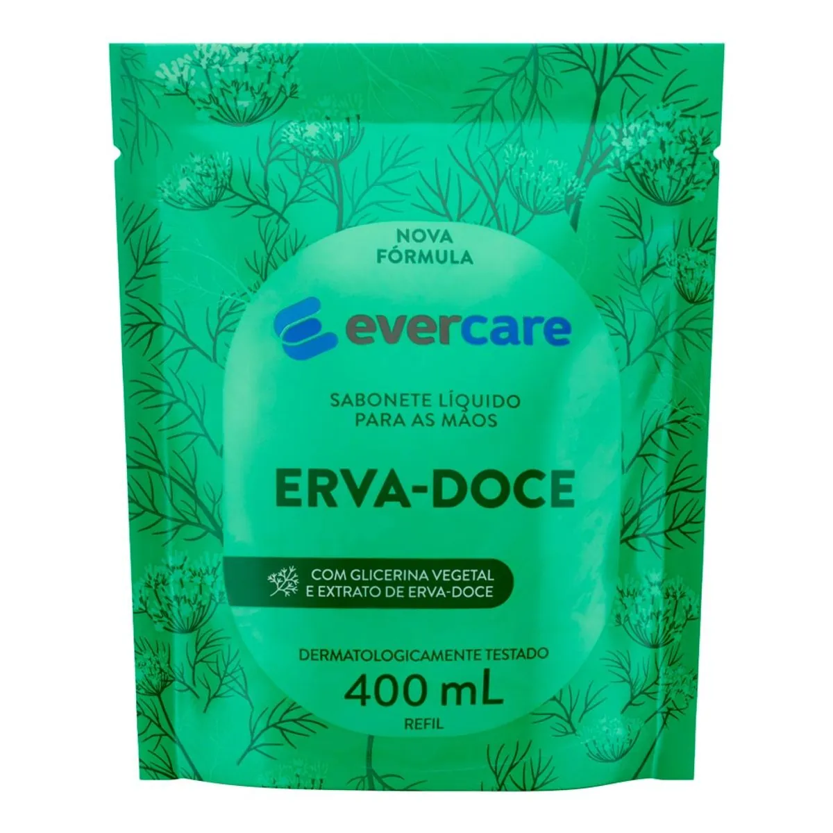 Sabonete Líquido Para As Mãos Ever Care Erva-Doce Refil 400ml