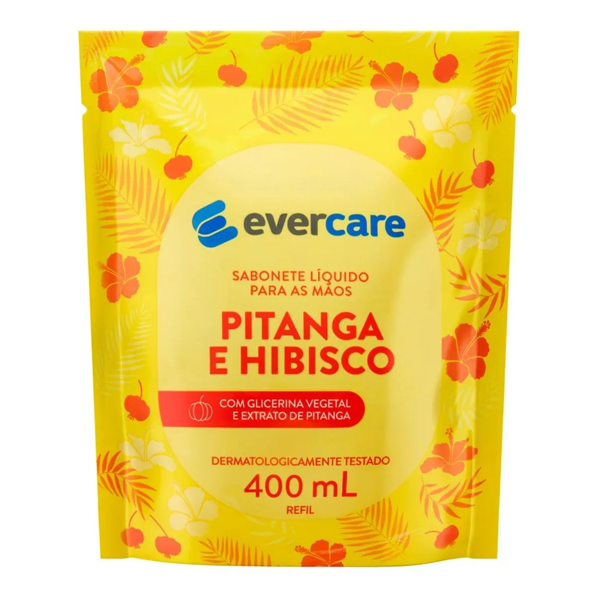 Sabonete Líquido Para As Mãos Ever Care Pitanga E Hibisco Refil 400ml