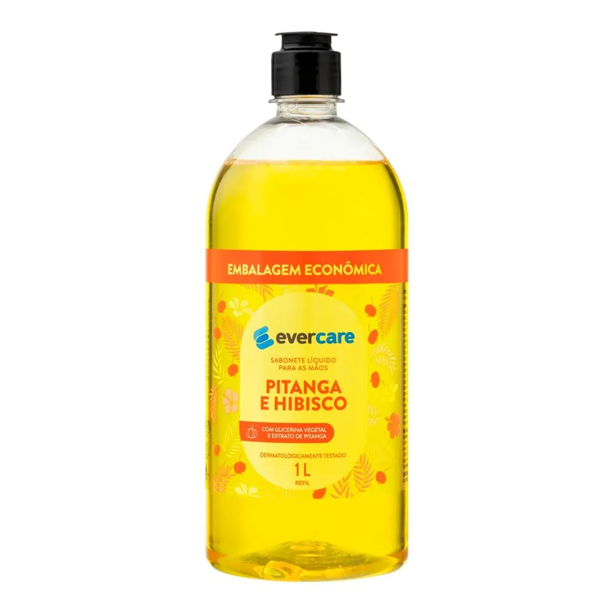 Sabonete Líquido Para As Mãos Ever Care Pitanga E Hibisco 1L