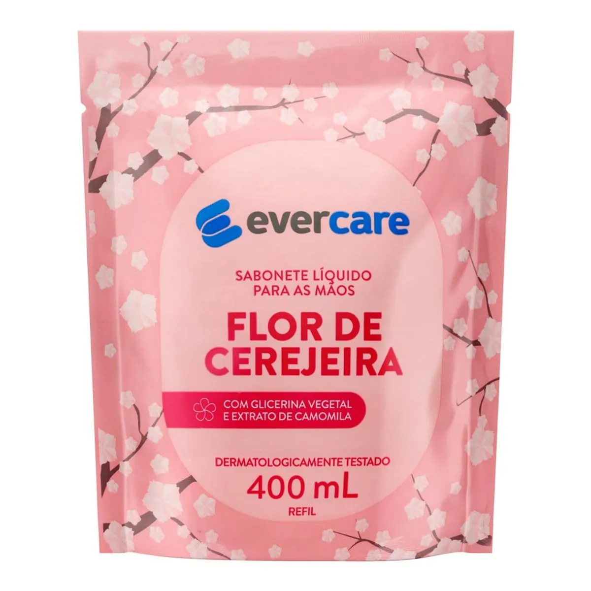 Sabonete Líquido Para Mãos Ever Care Flor De Cerejeira Refil 400ml