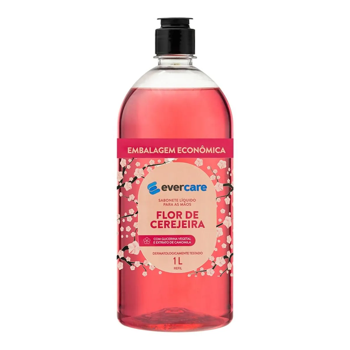 Sabonete Líquido Para As Mãos Ever Care Flor De Cerejeira 1l