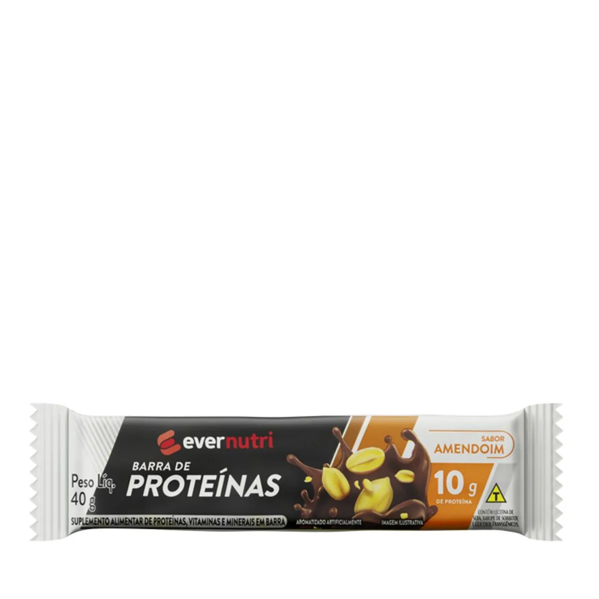 Barra De Proteína Amendoim Ever Nutri 40g