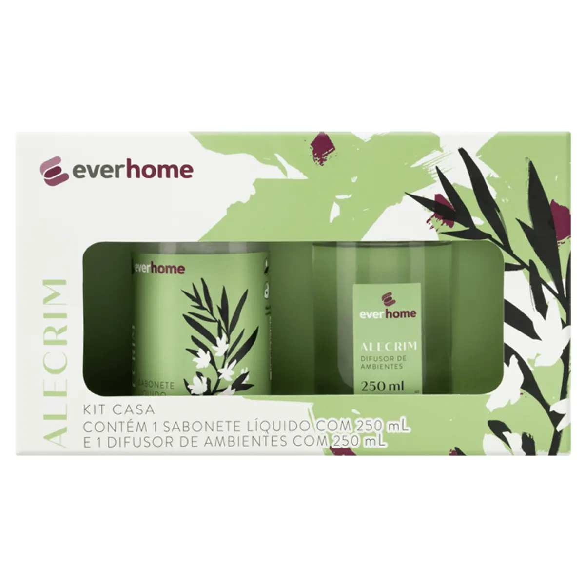 Kit Ever Home Difusor De Ambiente 250ml + Sabonete Líquido Alecrim 250ml