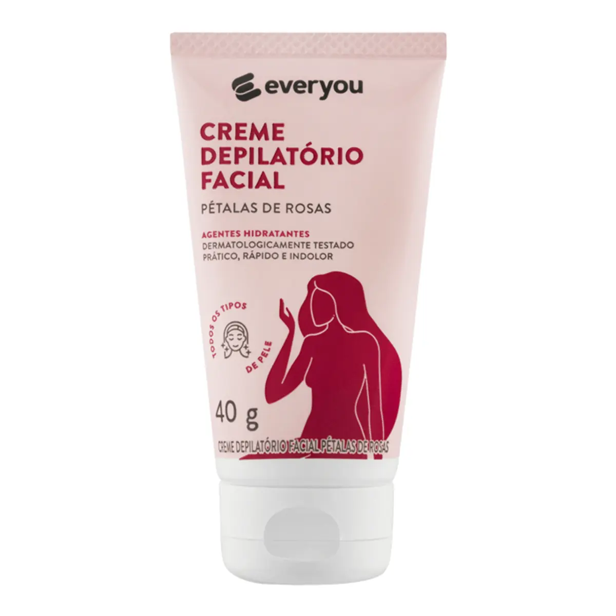 Creme Depilatório Facial Ever You Pétalas De Rosas 40g