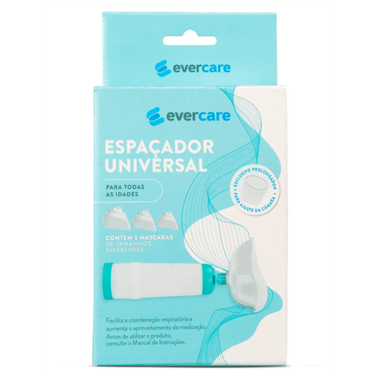 Espaçador Nasal Universal Ever Care com 3 Máscaras
