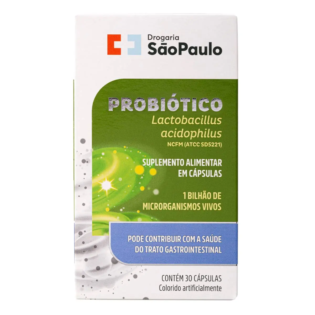 Probiótico Lactobacillus Acidophilus Drogaria São Paulo 30 Cápsulas