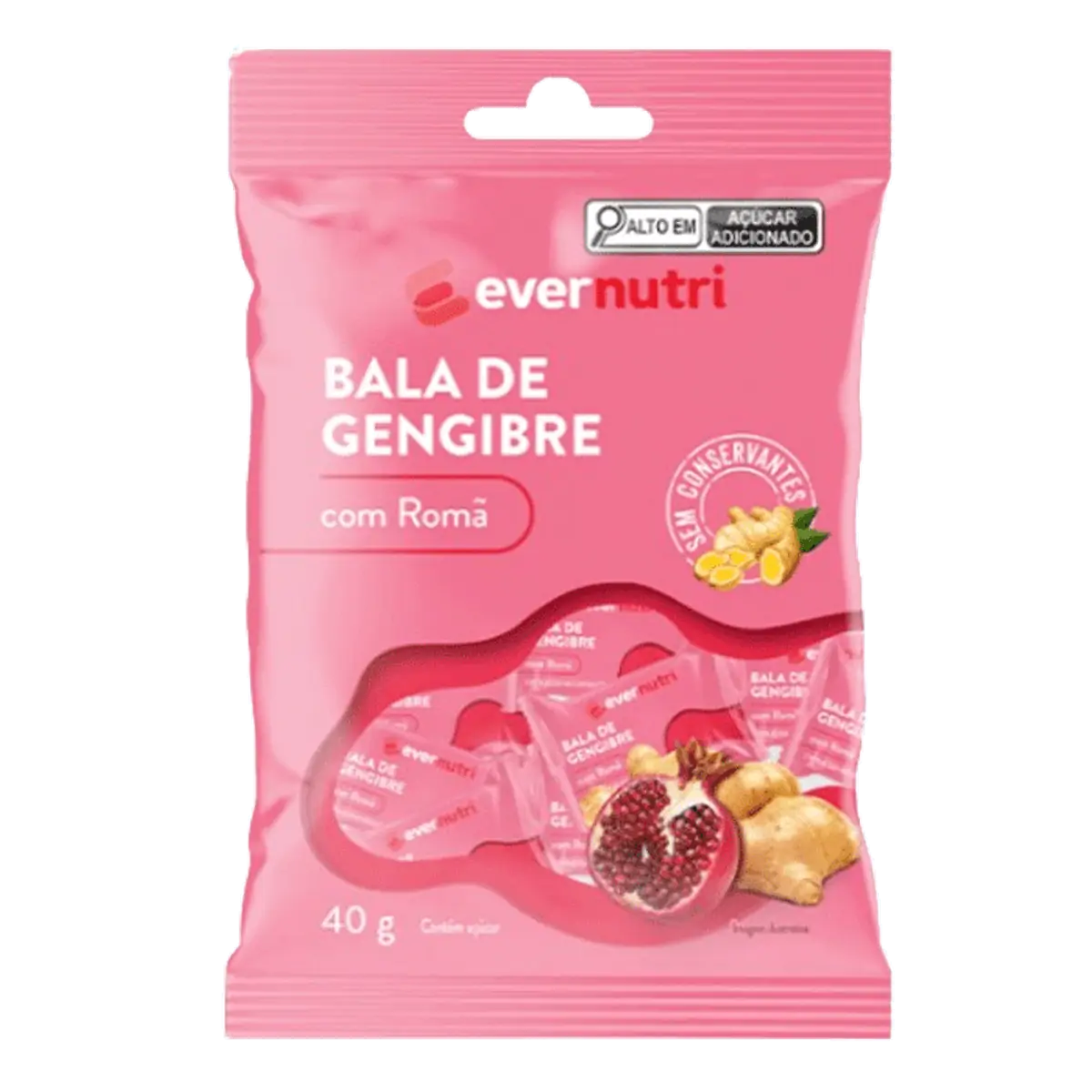 Bala de Gengibre com Romã Ever Nutri 40g