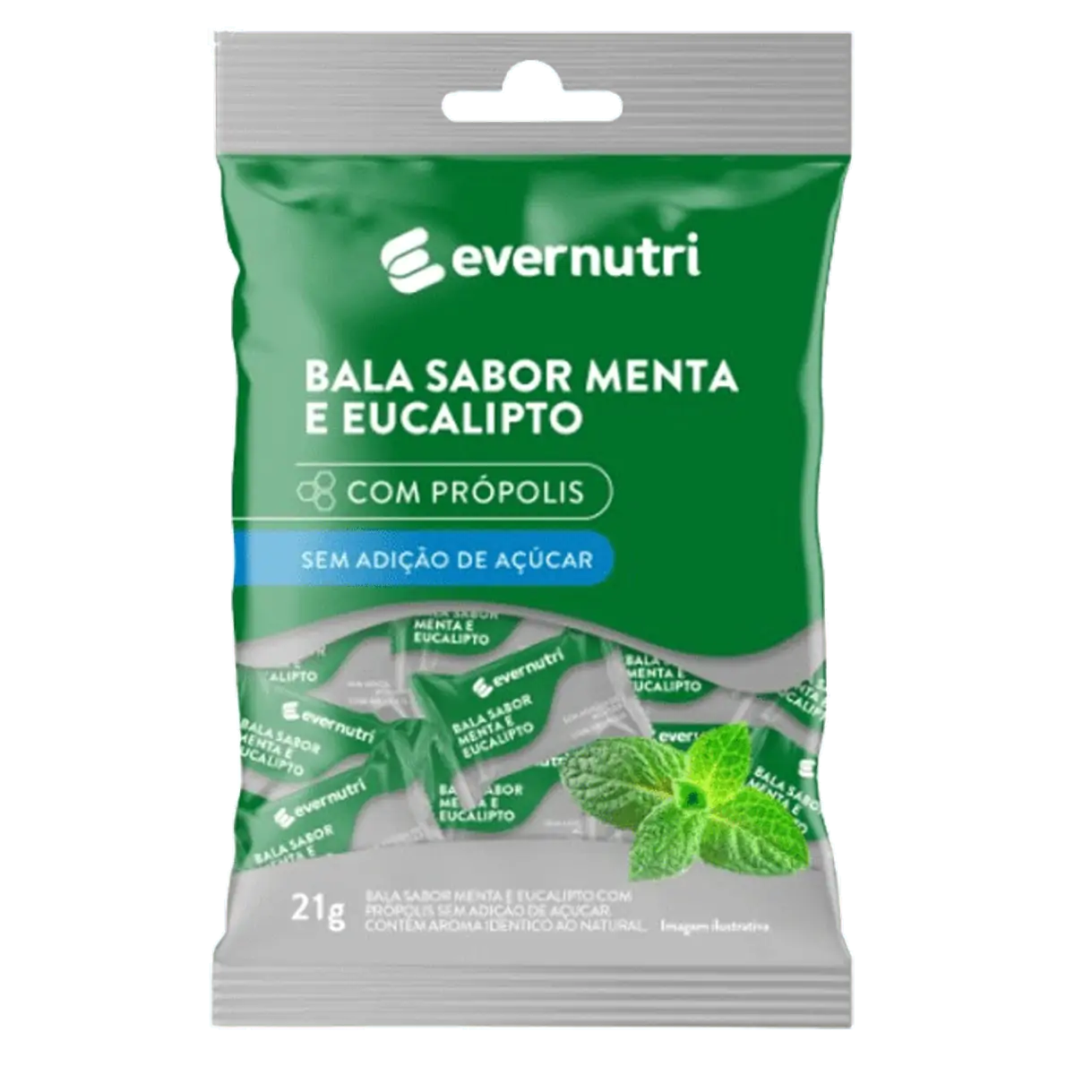 Bala de Menta Eucalipto e Própolis Zero Açucar Ever Nutri 21g