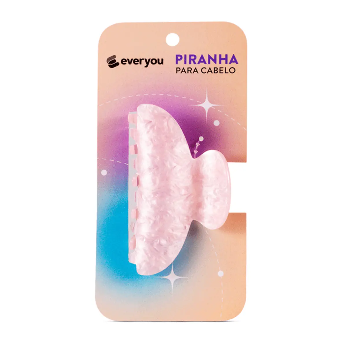 Piranha para Cabelo Madrepérola Ever You Rosa 1 Unidade